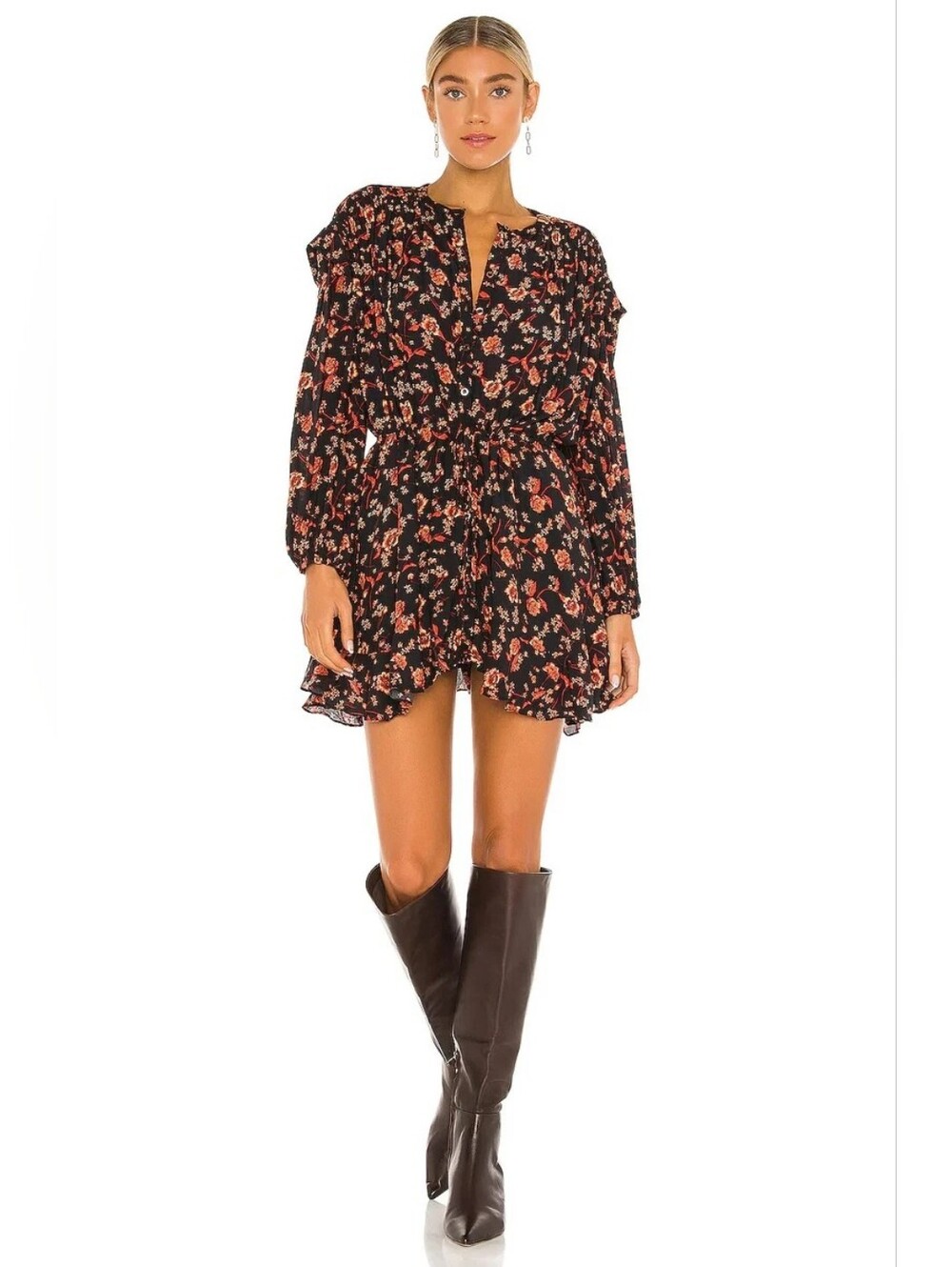 Free People Flower Fields Dark Combo Boho Dress